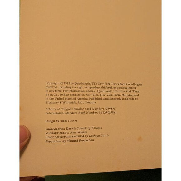 The New York Times Book of Needlepoint by Elaine Slater Hardcover 1973 Quadrangl - Picture 4 of 16